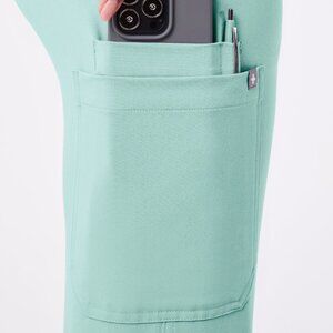 Figs Pants Womens Cargo Scrub, color Seaglass Medium